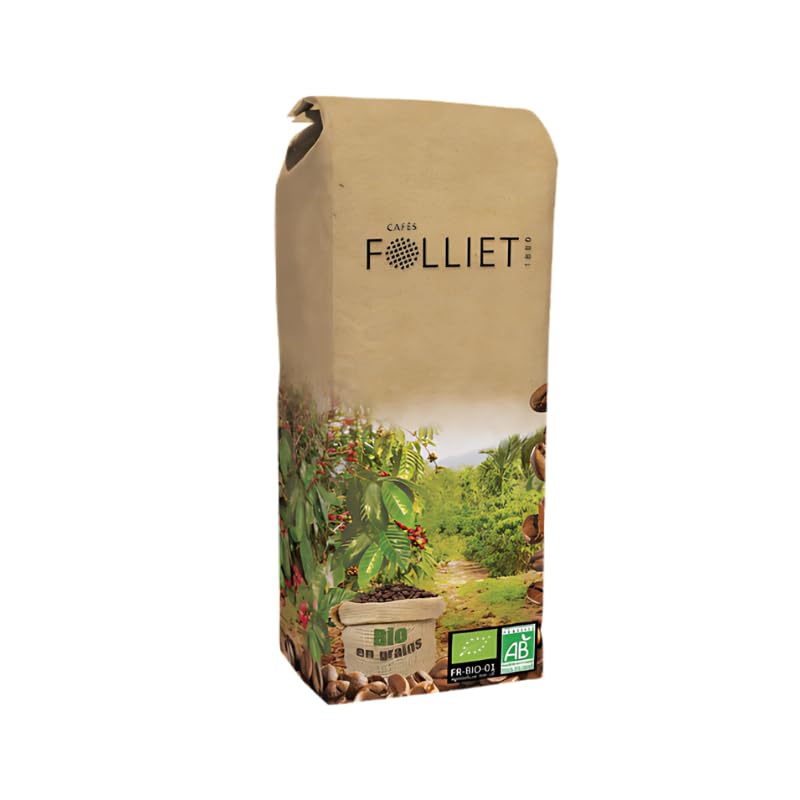 Cafés Folliet - Café Arabica Bio Philomène - Repos Élektrique & Torréfaction Lente - Américains &_Timer - Savoureux 100%