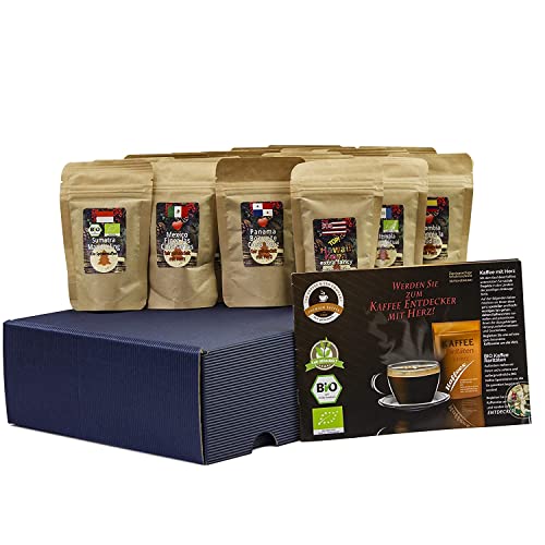 C&T Coffret de café grain équitable bio | 13 variétés de 20g en grains | Offrir des cadeaux de Noël originaux et équitab